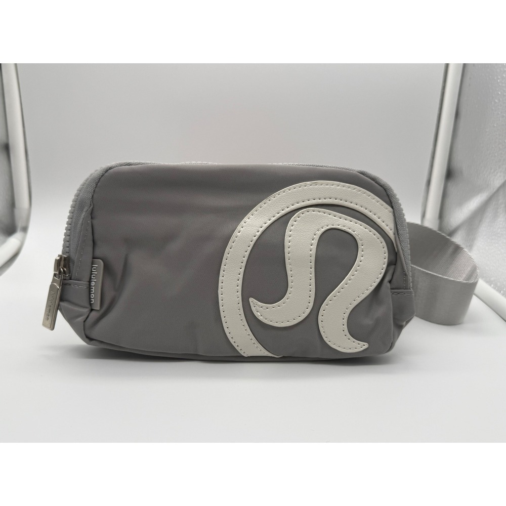 Lululemon Everywhere Belt Bag Grey Oversized Logo 2L Fanny Pack Waist Bag